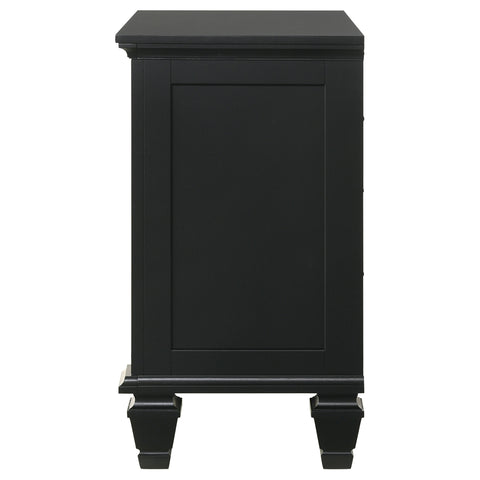Jackie Beach 3-drawer Nightstand BlackBlack