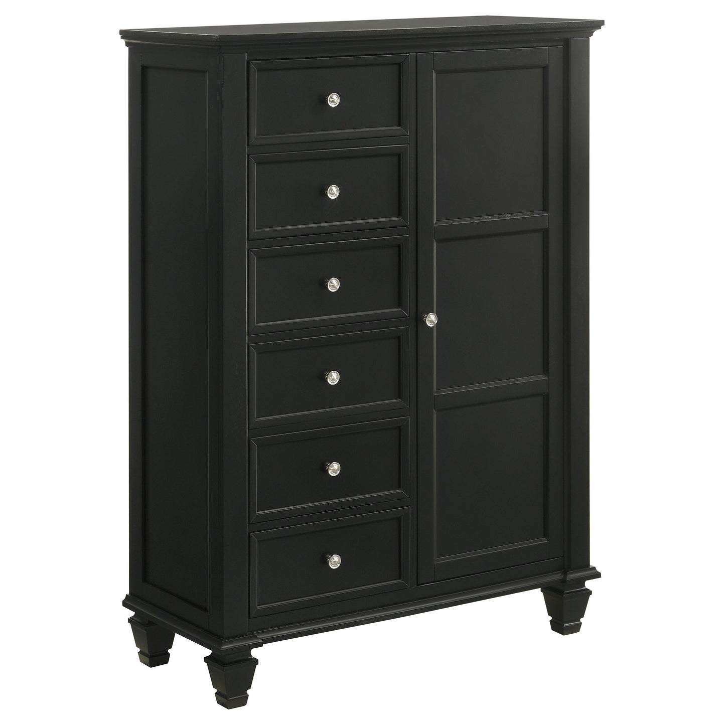 jackie beach 8-drawer door chest blackblack