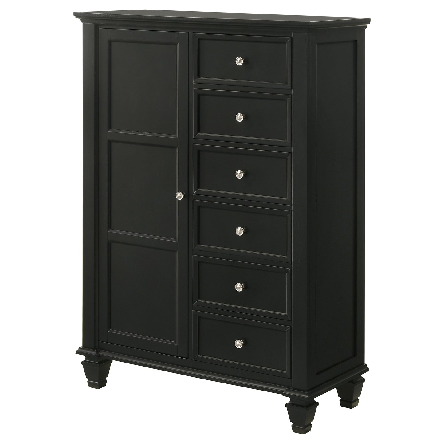 jackie beach 8-drawer door chest blackblack
