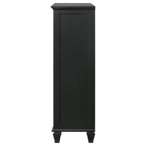 Jackie Beach 8-drawer Door Chest BlackBlack