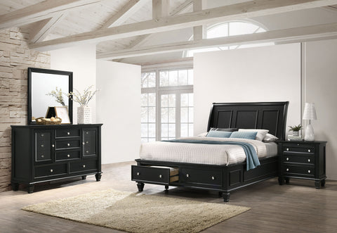 Elton Beach 4-piece Eastern King Bedroom Set Black