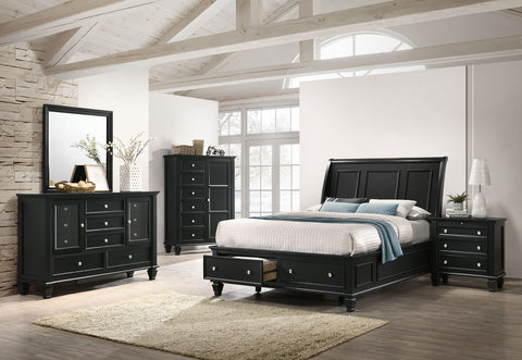 Elton Beach 5-piece Eastern King Bedroom Set Black