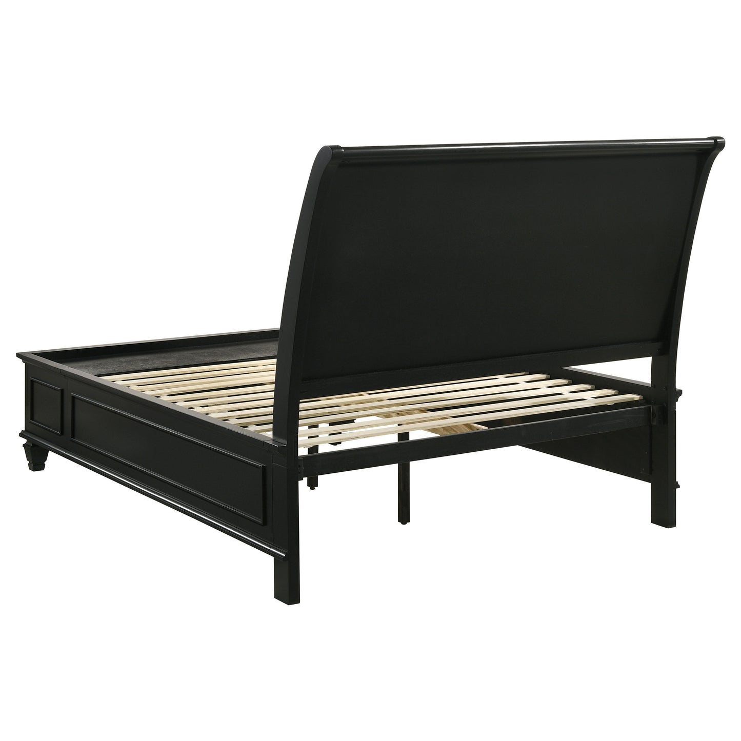 jackie beach wood queen storage panel bed blackblack