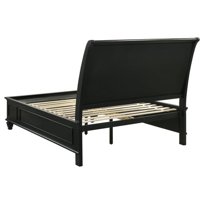 Jackie Beach Wood Queen Storage Panel Bed BlackBlack