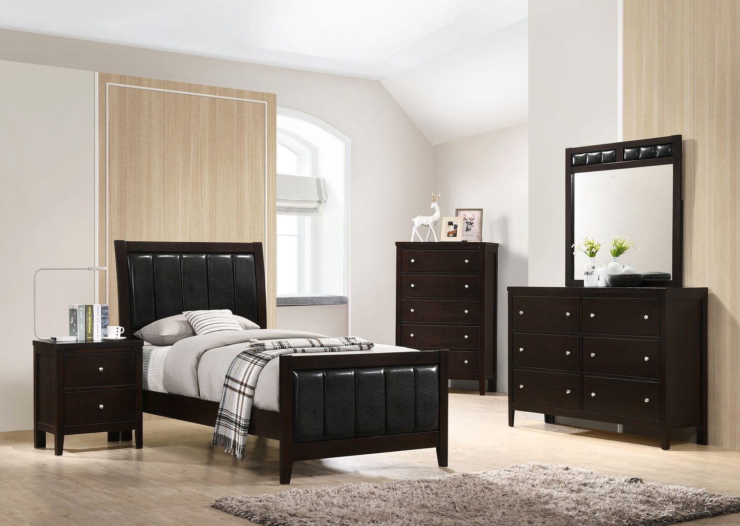 bradenton 4-piece twin bedroom set cappuccinocappuccino