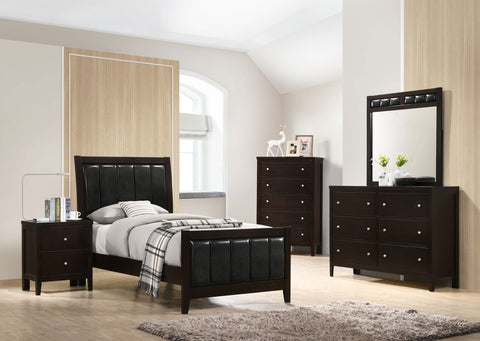 Bradenton 5-piece Twin Bedroom Set CappuccinoCappuccino