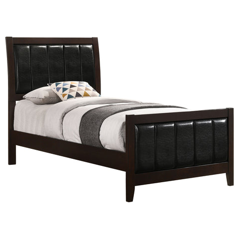 Bradenton Wood Twin Panel Bed CappuccinoCappuccino