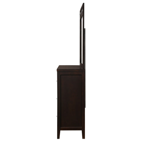 Bradenton 6-drawer Dresser with Mirror CappuccinoCappuccino