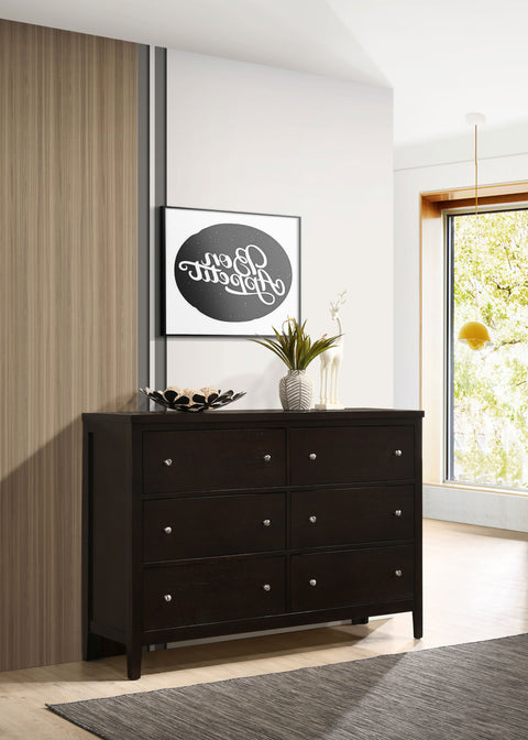 Bradenton 6-drawer Dresser CappuccinoCappuccino