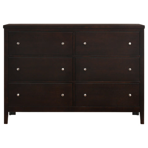Bradenton 6-drawer Dresser CappuccinoCappuccino