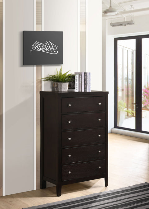 Bradenton 5-drawer Bedroom Chest CappuccinoCappuccino