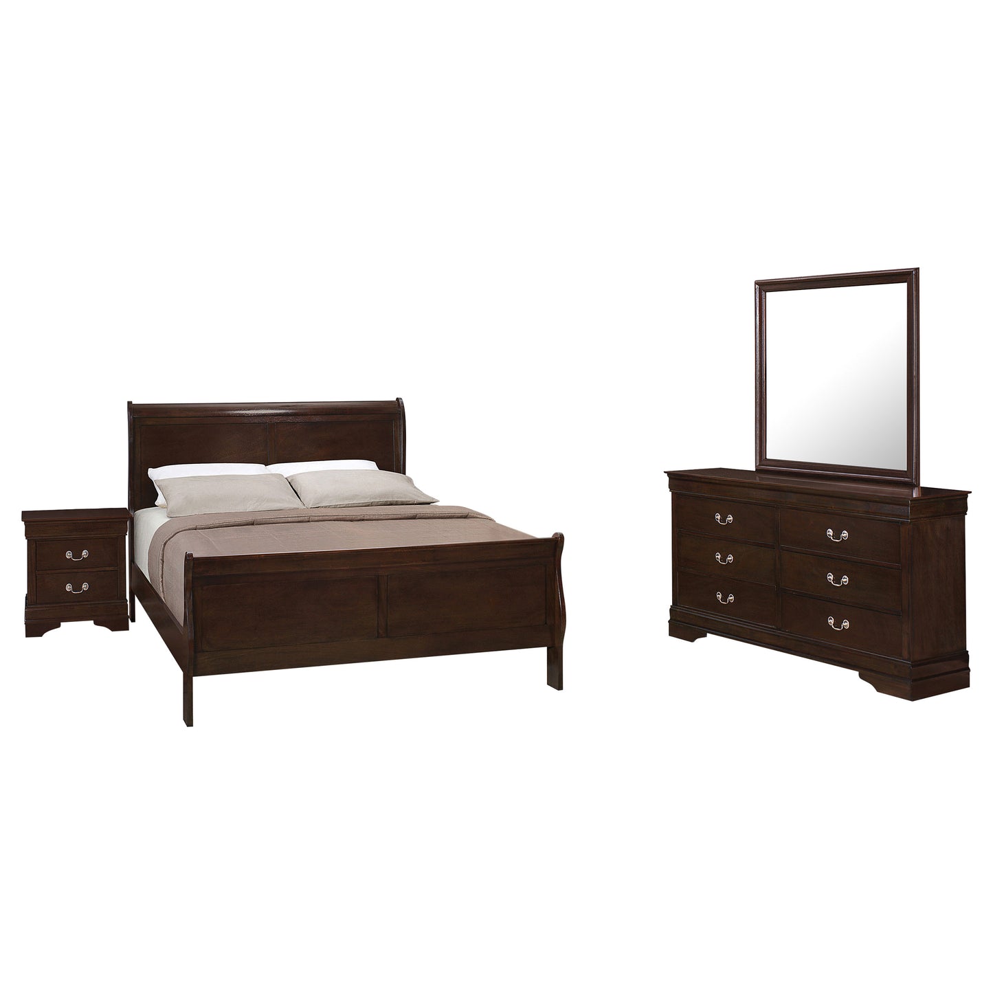 kravitz philippe 4-piece full bedroom set cappuccinocappuccino