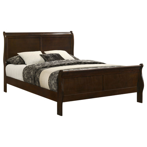 Kravitz Philippe Wood Eastern King Sleigh Bed CappuccinoCappuccino