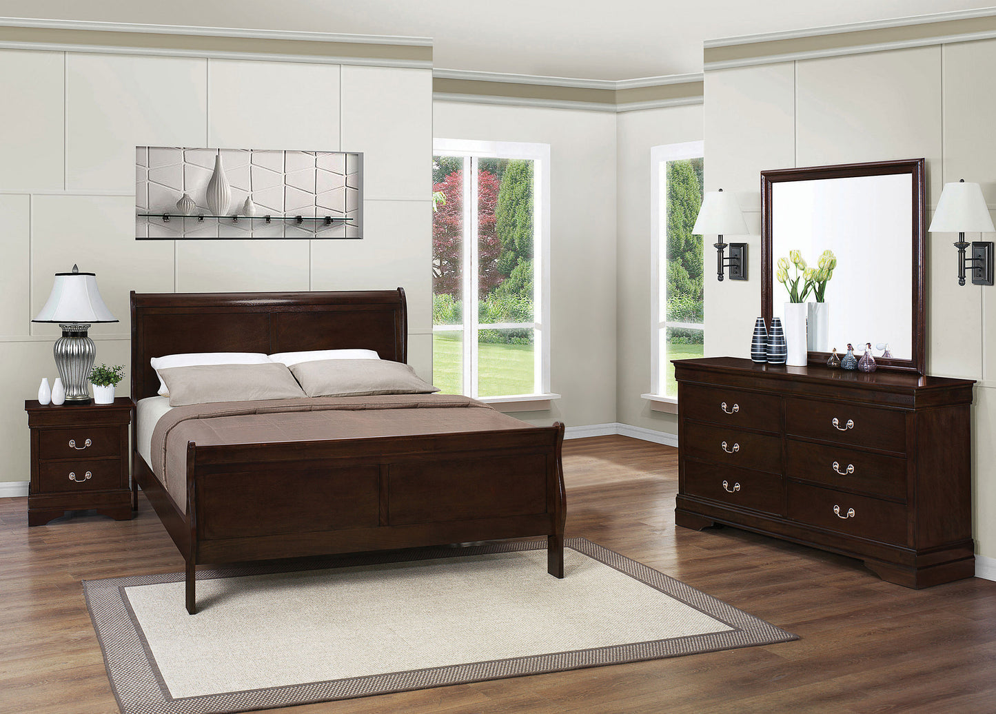kravitz philippe 4-piece queen bedroom set cappuccinocappuccino