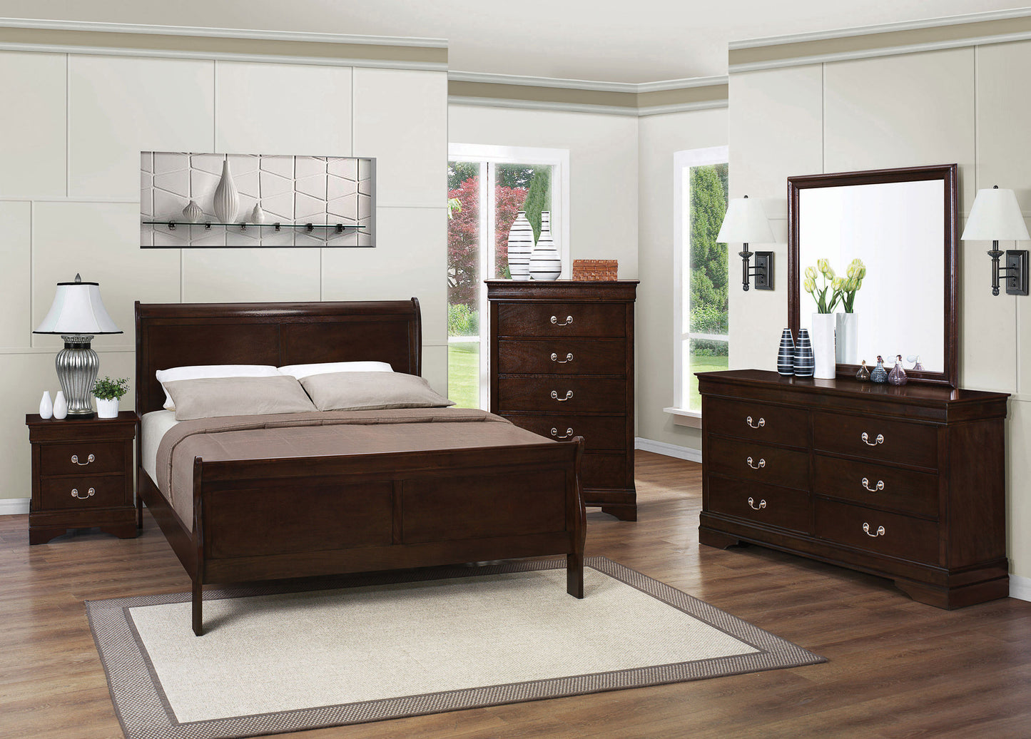kravitz philippe 5-piece queen bedroom set cappuccinocappuccino