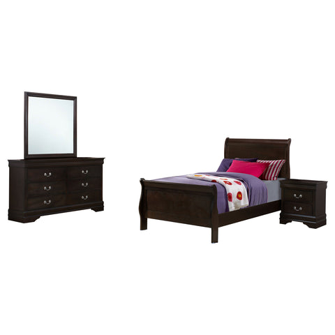 Kravitz Philippe 4-piece Twin Bedroom Set CappuccinoCappuccino