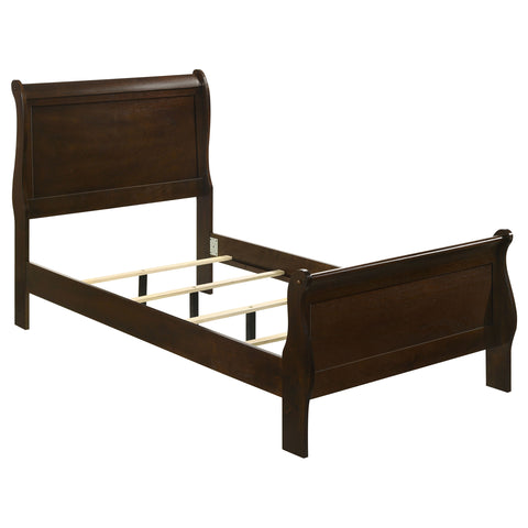 Kravitz Philippe Wood Twin Sleigh Bed CappuccinoCappuccino