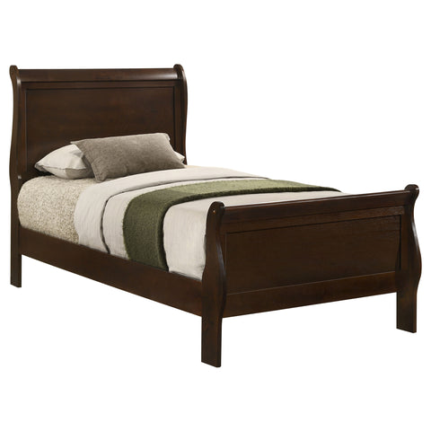 Kravitz Philippe Wood Twin Sleigh Bed CappuccinoCappuccino
