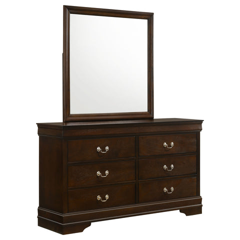 Kravitz Philippe 6-drawer Dresser with Mirror CappuccinoCappuccino