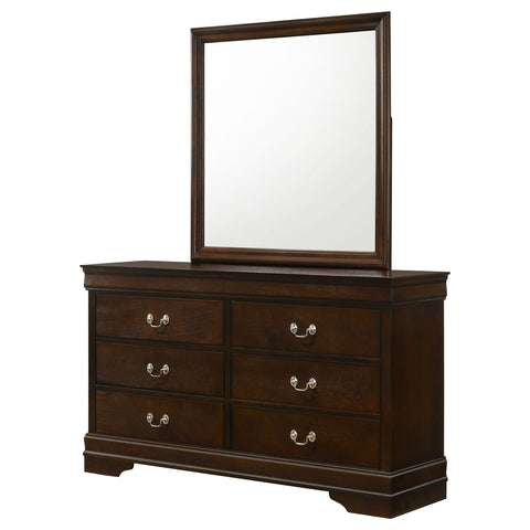 Kravitz Philippe 6-drawer Dresser with Mirror CappuccinoCappuccino