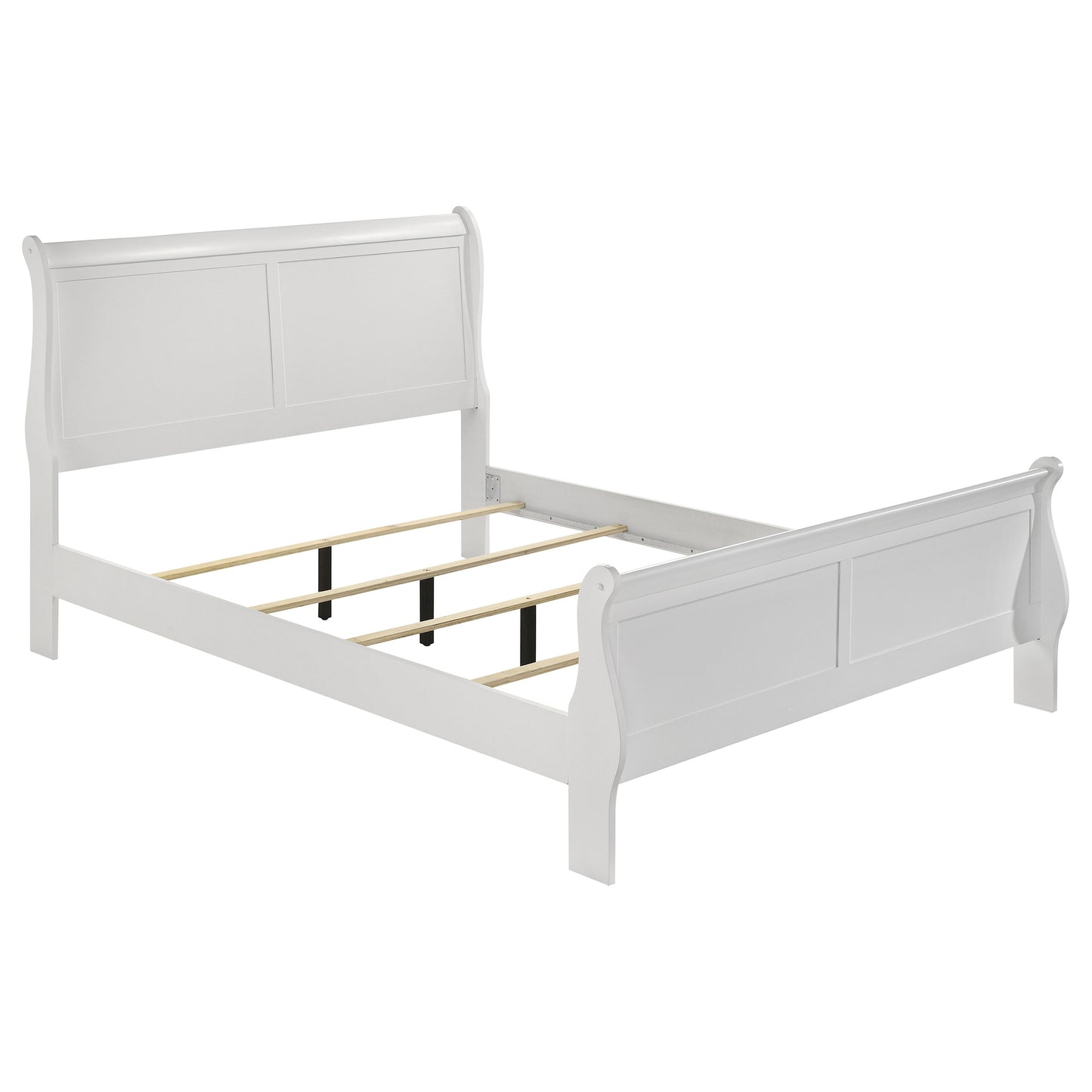 baker philippe 47-inch king sleigh panel bed white