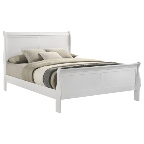 Kravitz Philippe 47-inch Eastern King Sleigh Panel Bed WhiteWhite