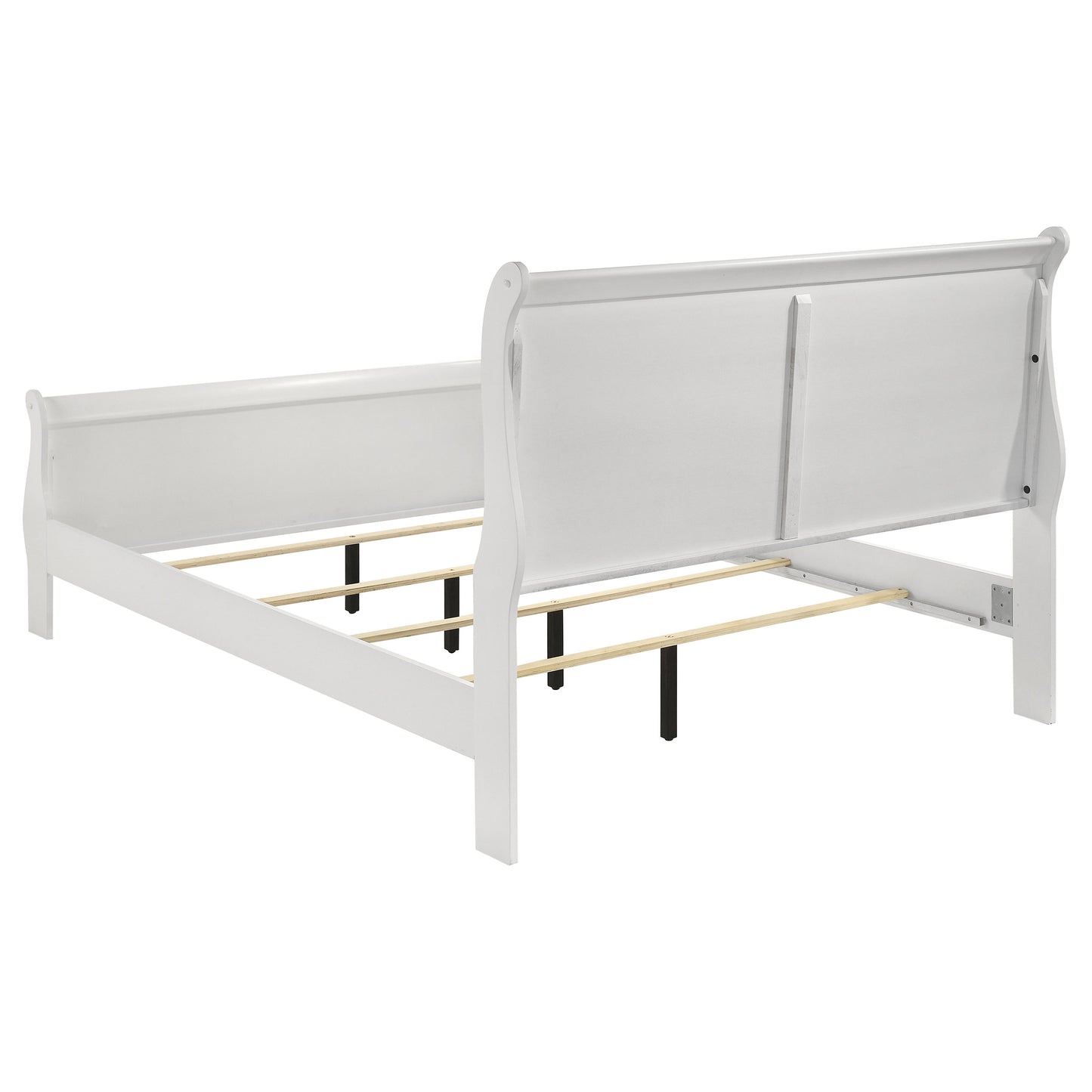 baker philippe 47-inch king sleigh panel bed white