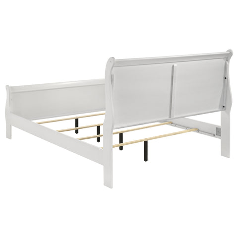 Kravitz Philippe 47-inch Eastern King Sleigh Panel Bed WhiteWhite