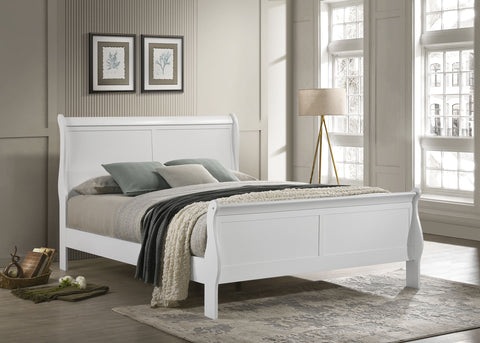 Kravitz Philippe 47-inch Queen Sleigh Panel Bed WhiteWhite