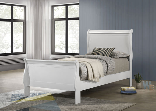 Baker Philippe 47-inch Twin Sleigh Panel Bed White