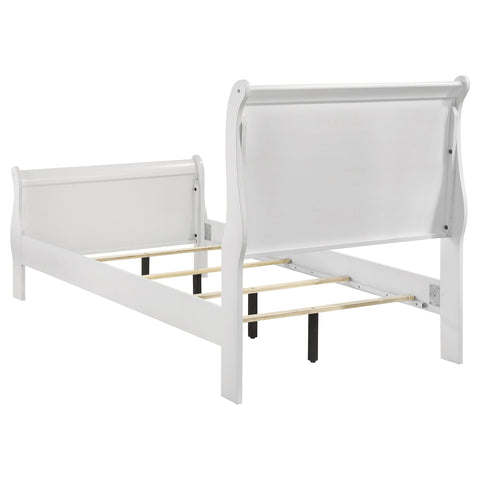 Kravitz Philippe 47-inch Twin Sleigh Panel Bed WhiteWhite