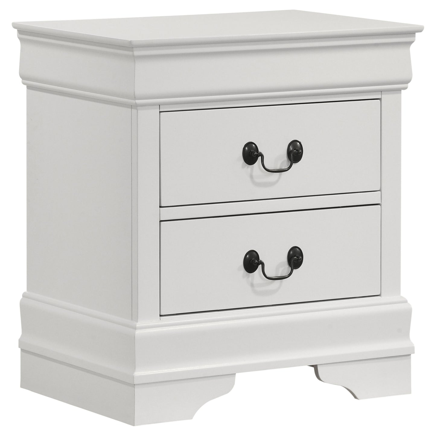 baker philippe 2-drawer nightstand bedside table white