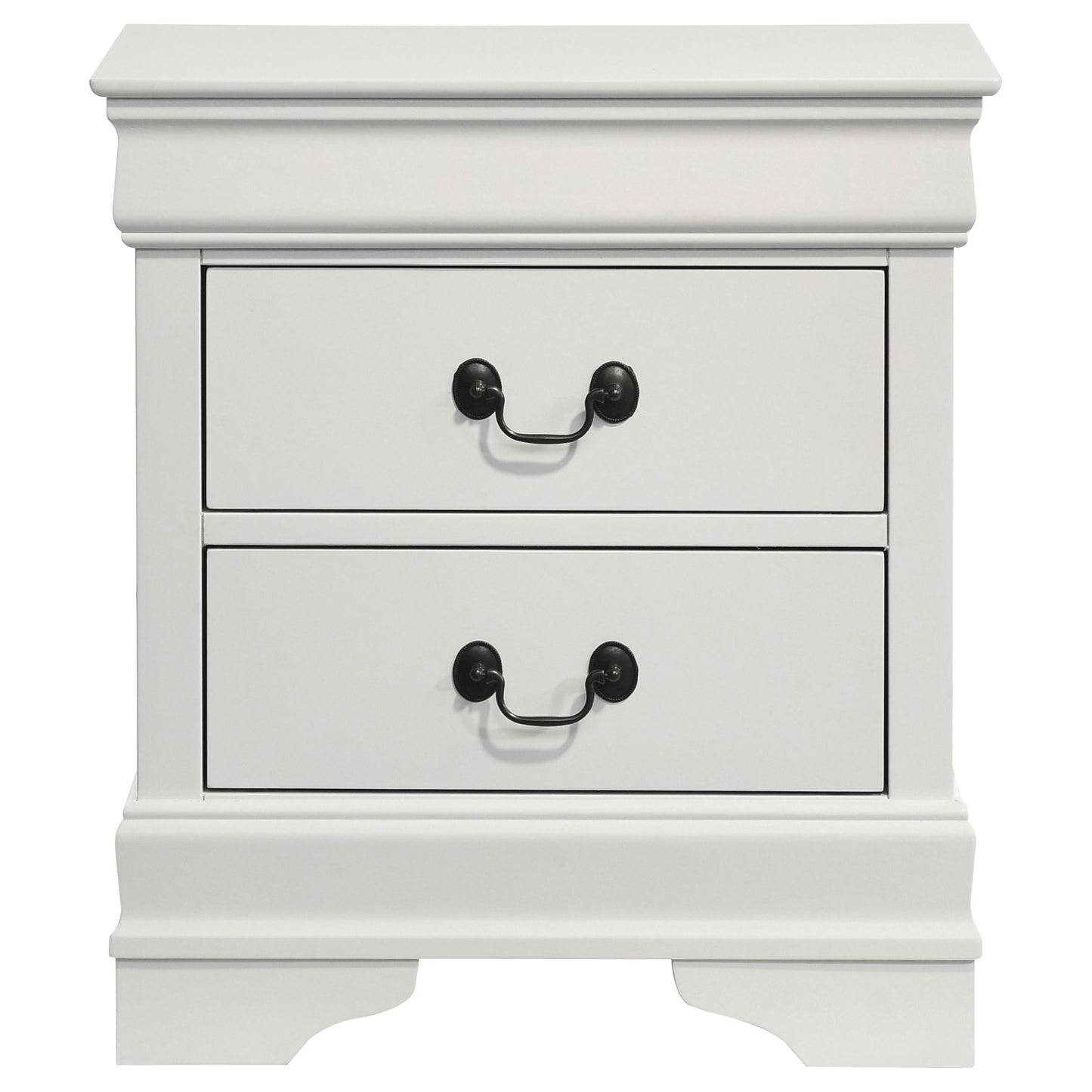 baker philippe 2-drawer nightstand bedside table white