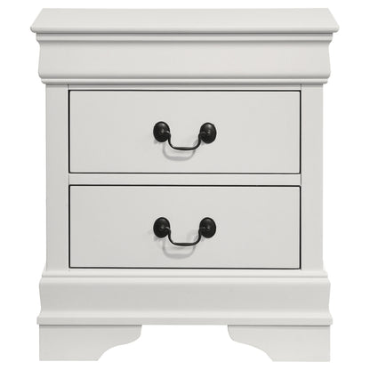 Baker Philippe 2-drawer Nightstand Bedside Table White