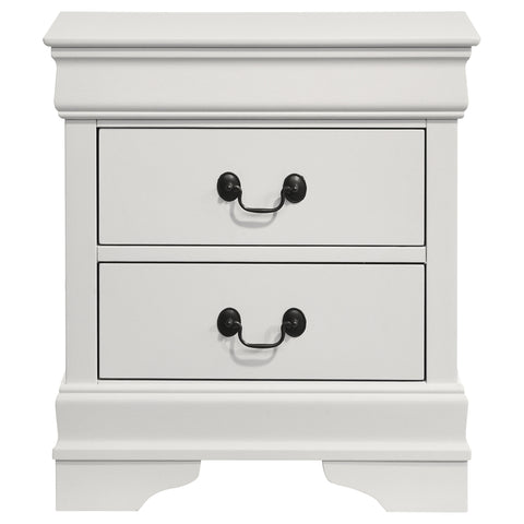 Kravitz Philippe 2-drawer Nightstand Bedside Table WhiteWhite
