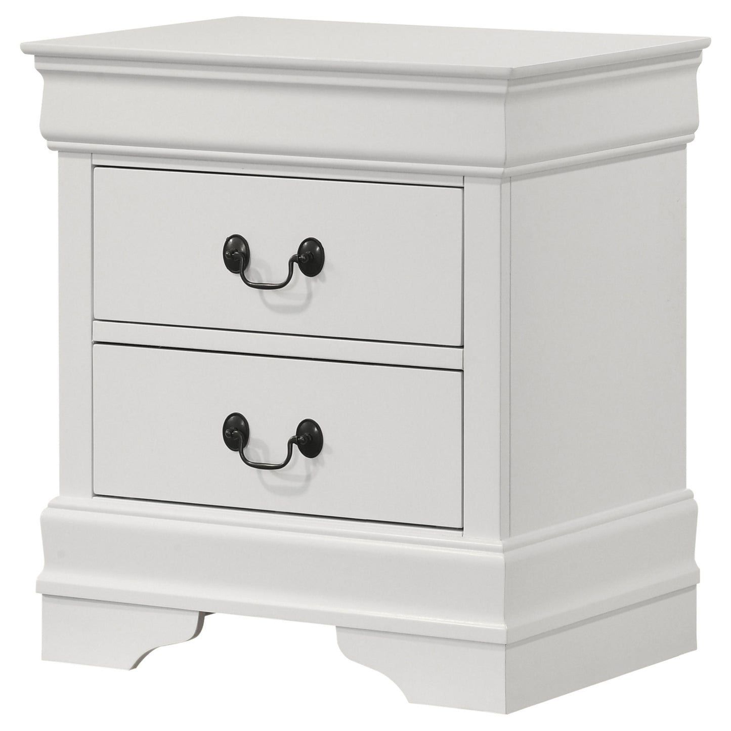 baker philippe 2-drawer nightstand bedside table white