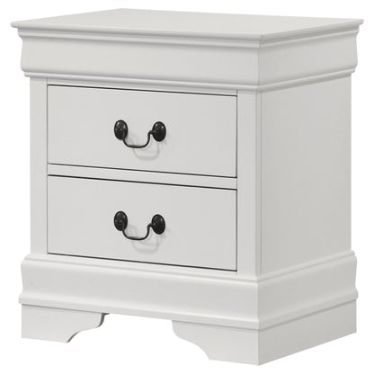 Baker Philippe 2-drawer Nightstand Bedside Table White