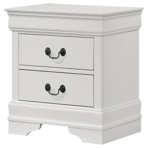 Kravitz Philippe 2-drawer Nightstand Bedside Table WhiteWhite