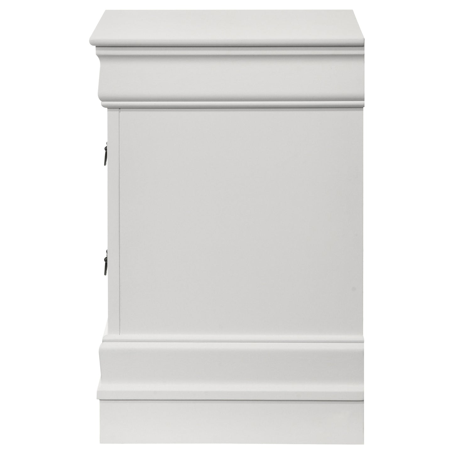 baker philippe 2-drawer nightstand bedside table white