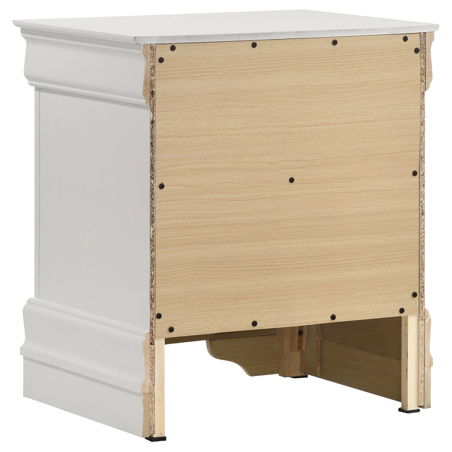 baker philippe 2-drawer nightstand bedside table white