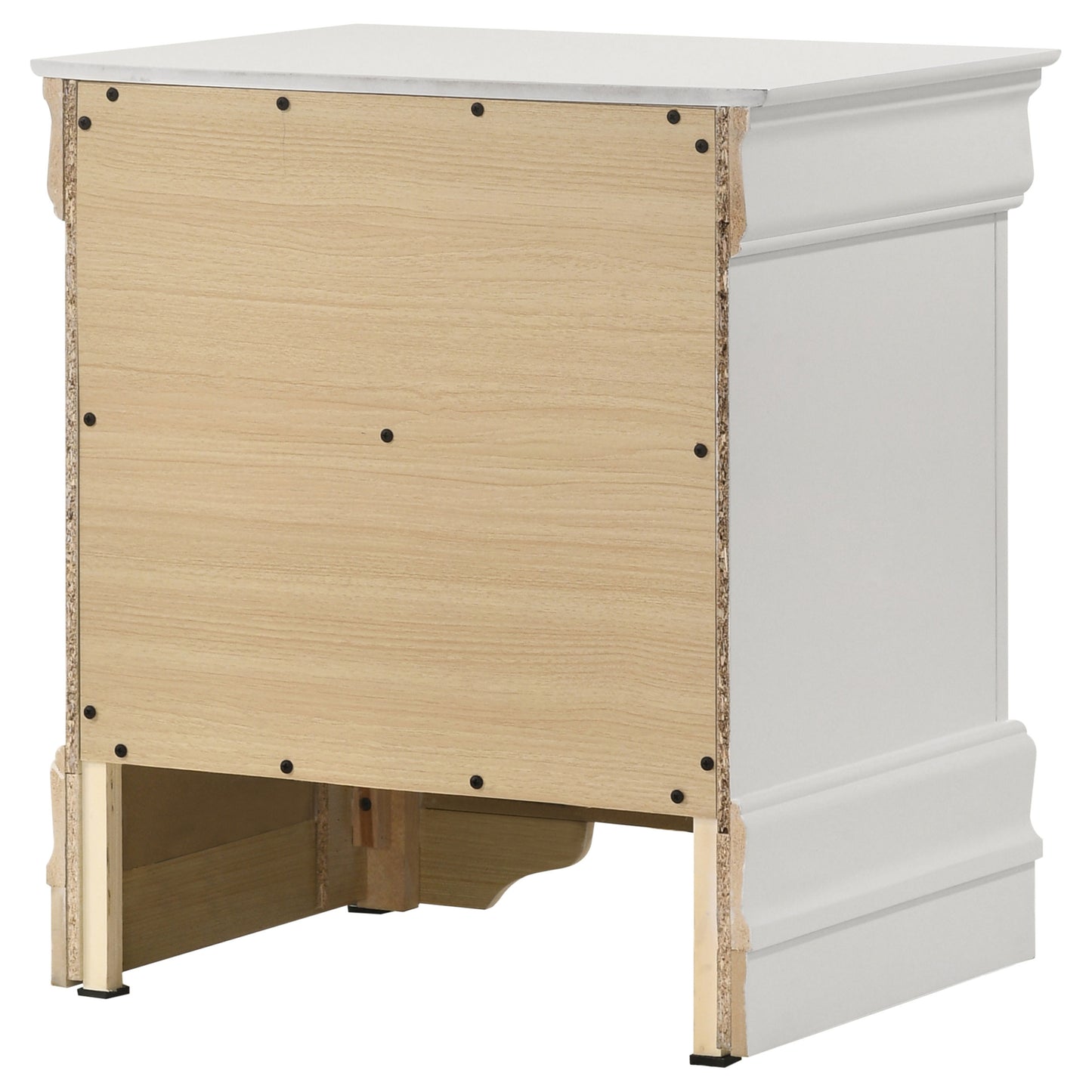 baker philippe 2-drawer nightstand bedside table white