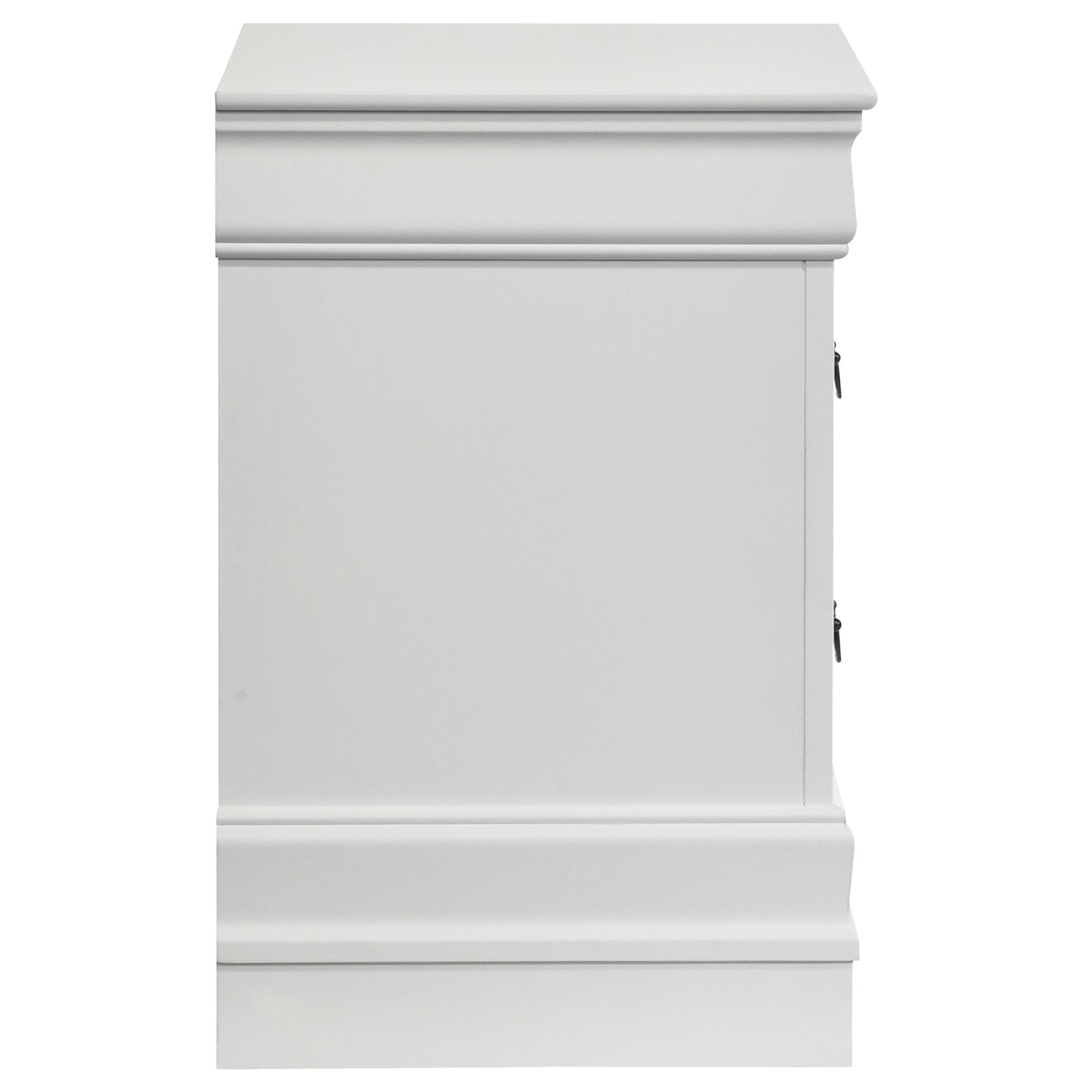 baker philippe 2-drawer nightstand bedside table white