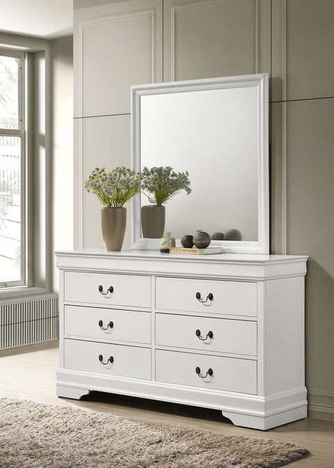 Kravitz Philippe 6-drawer Dresser and Mirror WhiteWhite