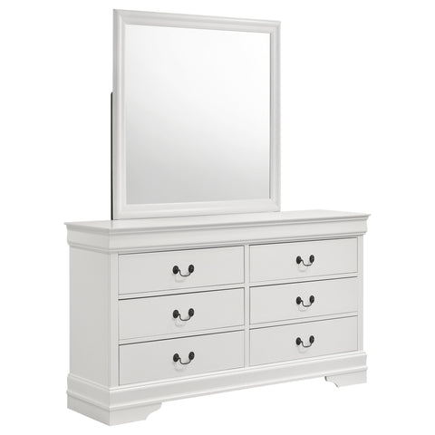 Kravitz Philippe 6-drawer Dresser and Mirror WhiteWhite