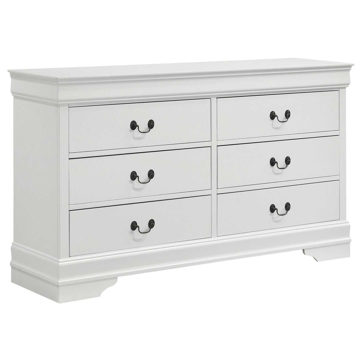 baker philippe 6-drawer dresser white