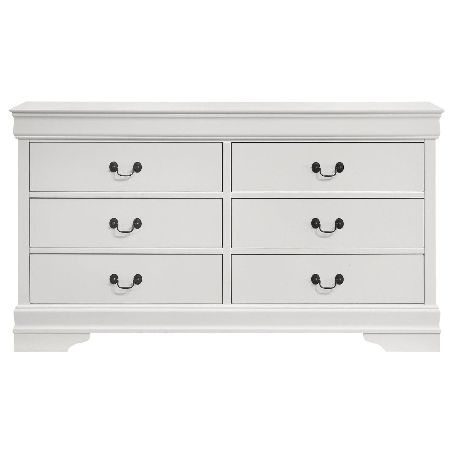 baker philippe 6-drawer dresser white