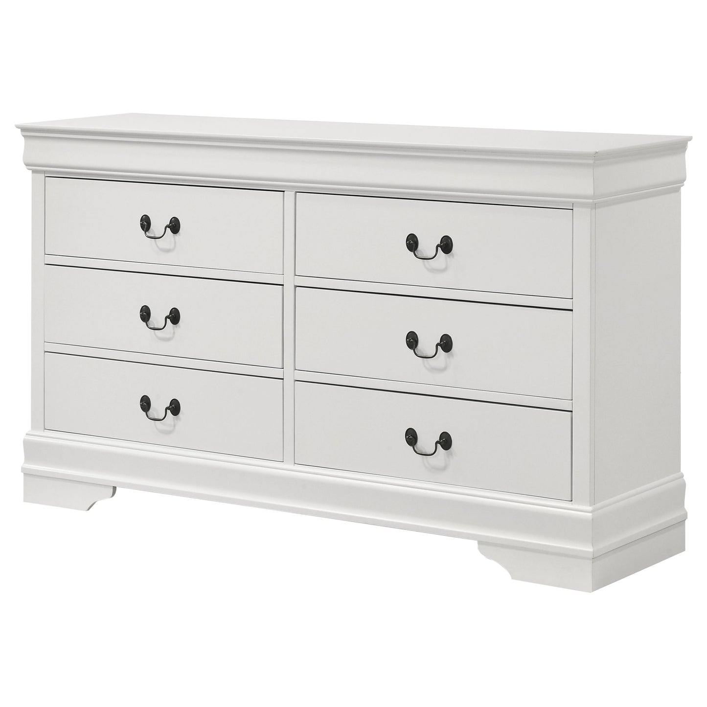 baker philippe 6-drawer dresser white