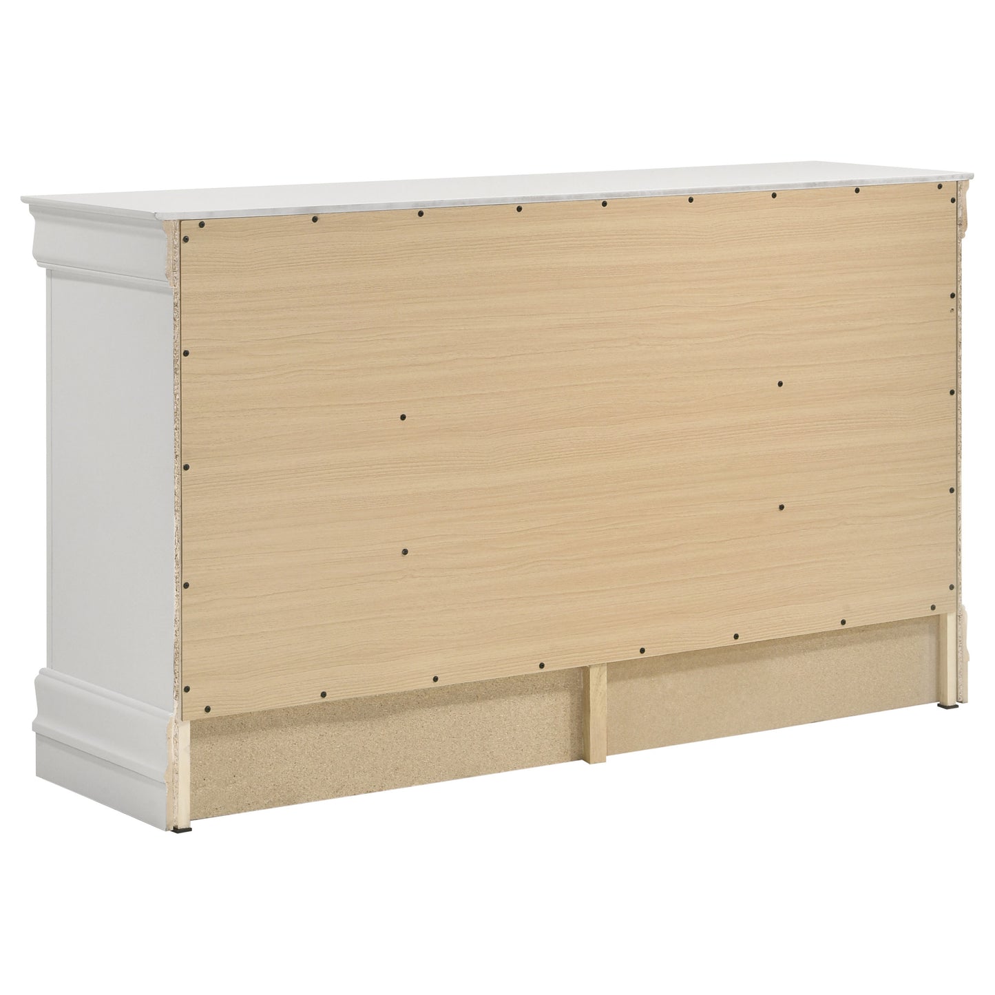 baker philippe 6-drawer dresser white