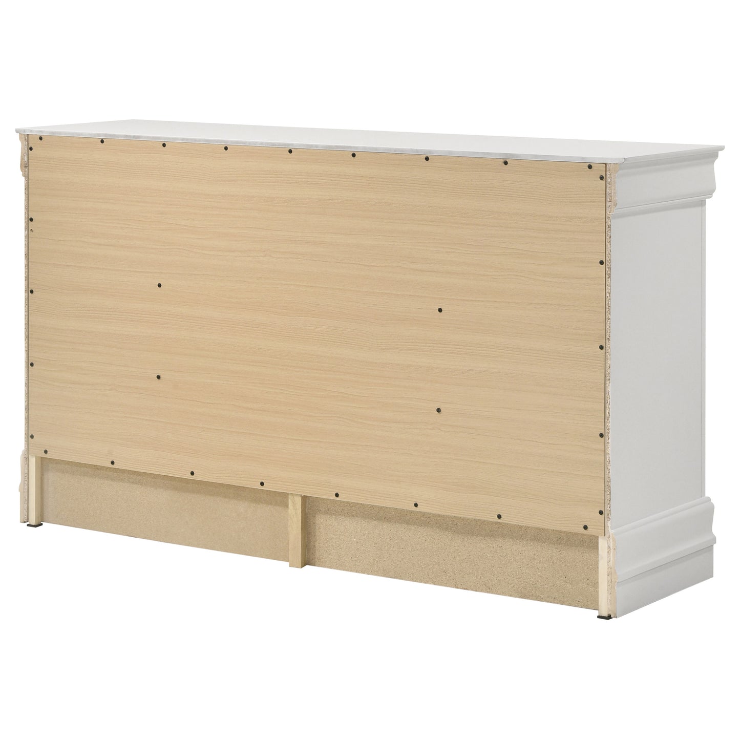 baker philippe 6-drawer dresser white