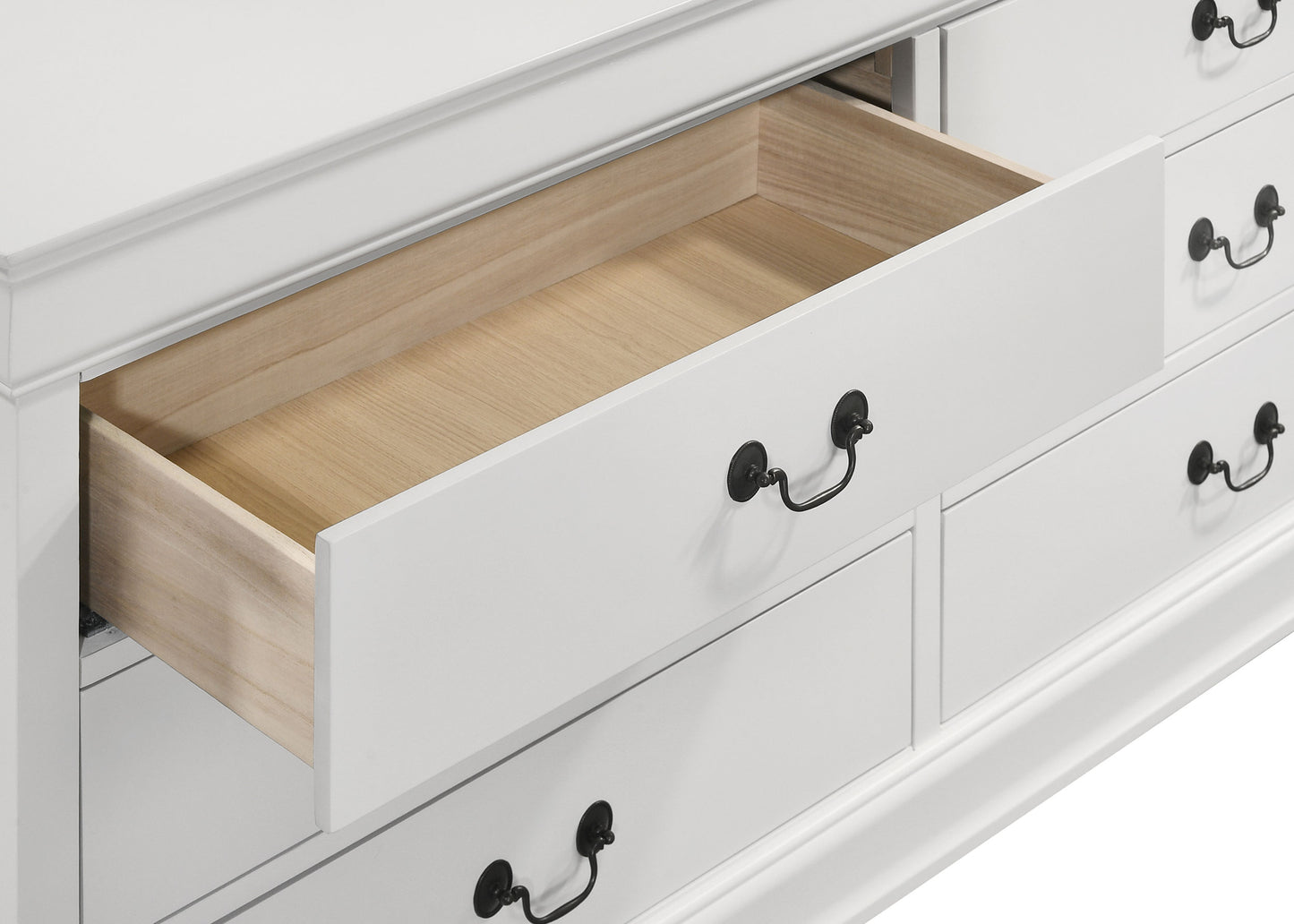 baker philippe 6-drawer dresser white